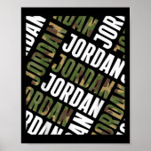 Diagonal Jordan Pattern Camouflage Pattern Camoufl Poster (Vorne)