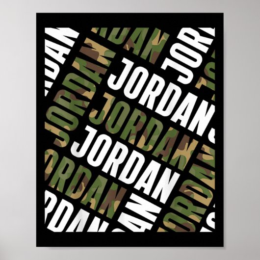 Diagonal Jordan Pattern Camouflage Pattern Camoufl Poster (Vorne)