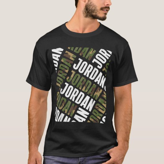 Diagonal Jordan Pattern Camouflage Pattern Camoufl T-Shirt (Vorderseite)