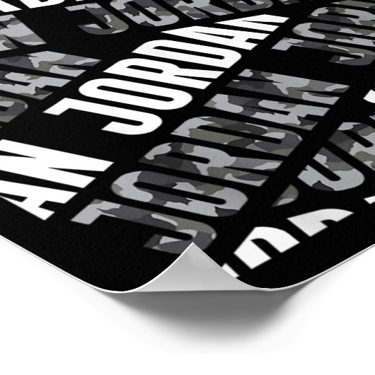 Diagonal Jordan Pattern Camouflage Pattern G Camou Poster (Ecke)