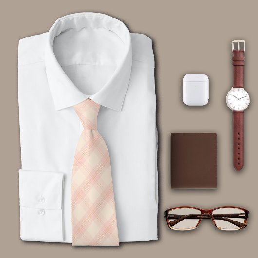 Diagonal Kariert Gray Simple Personalize Initial Krawatte