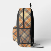 Diagonal Kariert - Orange Gray - Pfirsichtext Bedruckter Rucksack (Rechts)