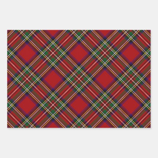 Diagonal Karierte Papierummantelung Geschenkpapier Set (Vorderseite 3)