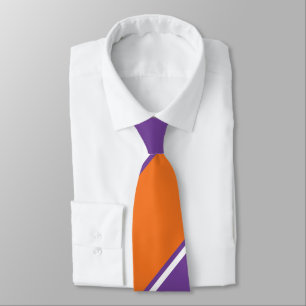 Diagonal-Krawatte Amethyst und Orangenzucker Krawatte
