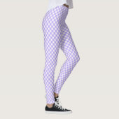 Diagonal Lavendel und Weiße Tafel Leggings (Rechts)