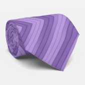 Diagonal Lavender Zigzag Stripes Men's Necktie Krawatte (Gerollt)