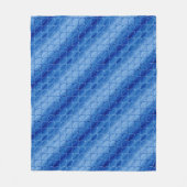 Diagonal Light und Dark Blue Fan Shapes Fleecedecke (Vorderseite)
