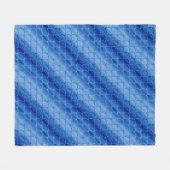Diagonal Light und Dark Blue Fan Shapes Fleecedecke (Vorderseite (Horizontal))
