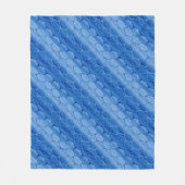 Diagonal Light und Dark Blue Ogee Muster Fleecedecke (Vorderseite)