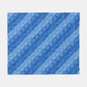 Diagonal Light und Dark Blue Ogee Muster Fleecedecke (Vorderseite (Horizontal))