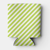 Diagonal lime green and white stripes pattern dosenkühler (Vorderseite)