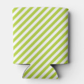 Diagonal lime green and white stripes pattern dosenkühler (Rückseite)