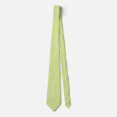 Diagonal lime green and white stripes pattern krawatte (Vorderseite)