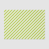 Diagonal lime green and white stripes pattern seidenpapier (Vorderseite)
