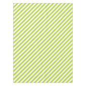 Diagonal lime green and white stripes pattern tischdecke (Vorderseite)