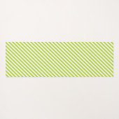 Diagonal lime green and white stripes pattern yogamatte (Rückseite (Horizontal))