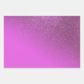 Diagonal Magenta Lila Glitzer Gradient Ombre Geschenkpapier Set (Vorderseite 3)