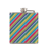 Diagonal, mehrfarbig, stylish gestreift flachmann (Rückseite)