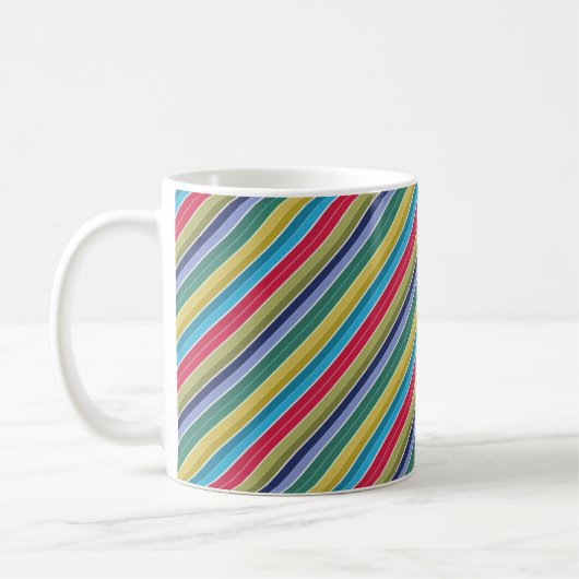 Diagonal, mehrfarbig, stylish gestreift kaffeetasse (Links)