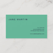 Diagonal Modern Blue und Türkis Shade Visitenkarte (Rückseite)