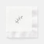 Diagonal Monogram & Couple Names Wedding Coined Serviette (Vorderseite)