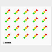 Diagonal Moody Stoplight Sans Stripe Runder Aufkleber (Blatt)