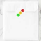 Diagonal Moody Stoplight Sans Stripe Runder Aufkleber (Tasche)