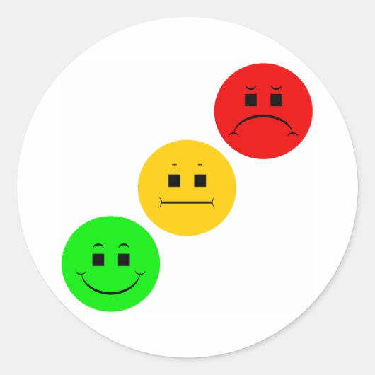 Diagonal Moody Stoplight Sans Stripe Runder Aufkleber (Vorderseite)