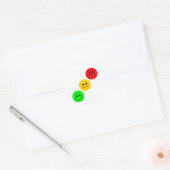 Diagonal Moody Stoplight Sans Stripe Runder Aufkleber (Umschlag)