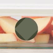 Diagonal Moss Green Circle Stickers Labels Etiketten (Befestigt)