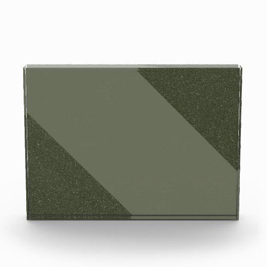 Diagonal Moss Green Custom Foto Block (Vorderseite)