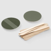 Diagonal Moss Green Custom Hand Fan Fächer (Non-assembled)