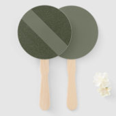 Diagonal Moss Green Custom Hand Fan Fächer (Vorne und Hinten)
