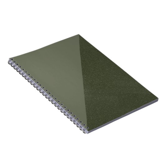 Diagonal Moss Green Custom Notebook Notizblock (Rechte Seite)