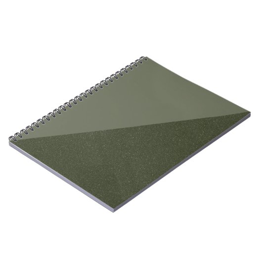 Diagonal Moss Green Custom Notebook Notizblock (Linke Seite)