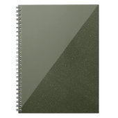Diagonal Moss Green Custom Notebook Notizblock (Vorderseite)