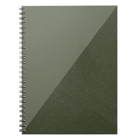 Diagonal Moss Green Custom Notebook Notizblock (Vorderseite)