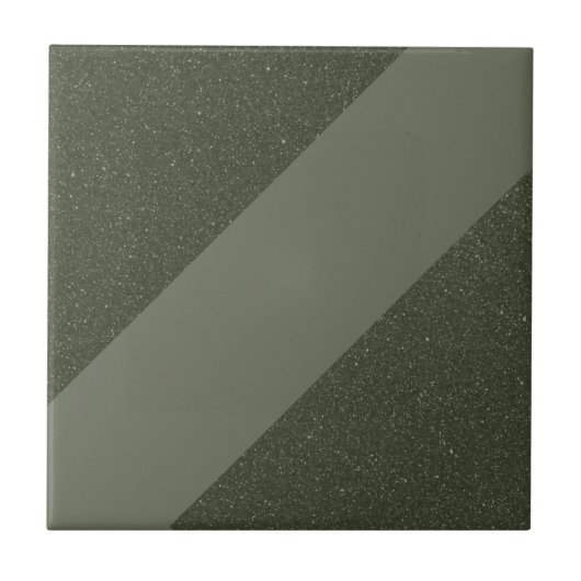 Diagonal Moss Green Custom Tile Fliese (Vorderseite)
