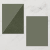 Diagonal Moss Green Flat Platzkarte (Vorne/Hinten)
