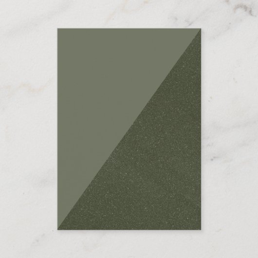 Diagonal Moss Green Flat Platzkarte (Vorderseite)