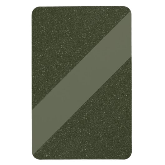 Diagonal Moss Green Modern Magnet - individuell an (Vertikal)