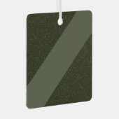 Diagonal Moss Green Ornament Tag Aus Metall (Vorderseite Rechts)