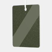 Diagonal Moss Green Ornament Tag Aus Metall (Vorderseite links)