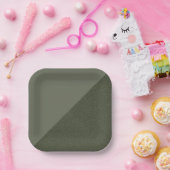 Diagonal Moss Green Party Plate Pappteller (Party)