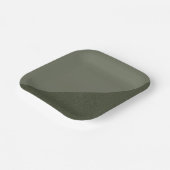Diagonal Moss Green Party Plate Pappteller (Gewinkelt)