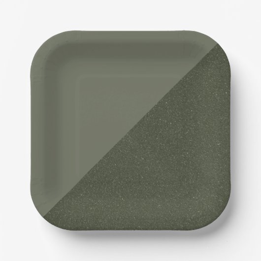 Diagonal Moss Green Party Plate Pappteller (Vorderseite)