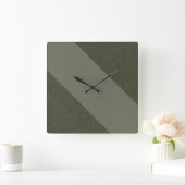 Diagonal Moss Green Stripe Uhr (Zuhause)
