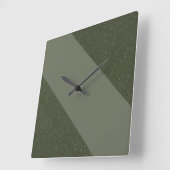 Diagonal Moss Green Stripe Uhr (Winkel)
