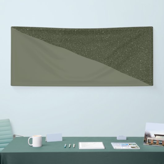 Diagonal Moss Green Textured Banner (Messe)