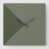 Diagonal Moss Green Wall Uhr (Vorderseite)